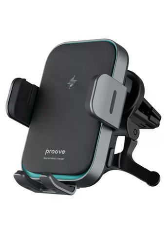 Автотримач для телефону з бездротовою зарядкою Triple Clamp Pro 15W black (47920) Proove (358650272)