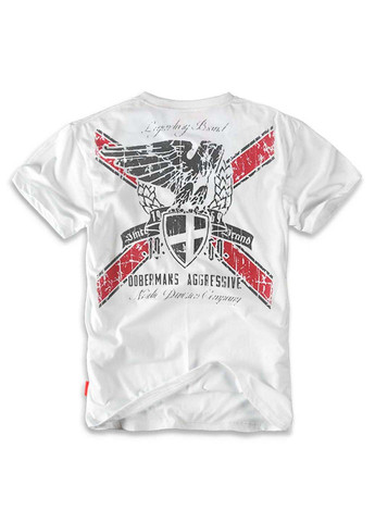 Белая футболка Dobermans Aggressive