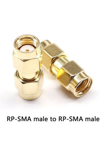SMA перехідник коннектор з RP-SMA male на RP-SMA male без штирків з 2-х сторін (100935) OEM (326803248)