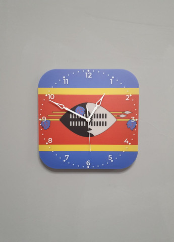 Годинник настінний прапор Есватіні No Brand (321989332)