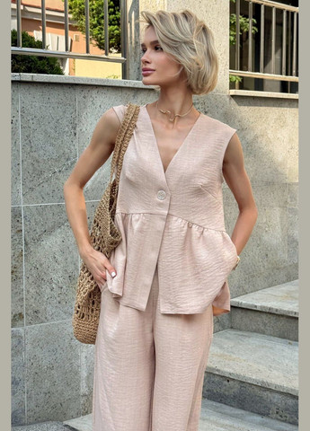 Літній костюм із льону кольору кориця Jadone Fashion (339882974)