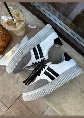 Темно-серые стильные женские кеды No Brand