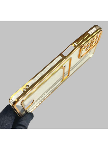 Чохол для Galaxy M12 (SM-M127F) із золотою окантовкою з кишенькою для карток на самсунг м12 золотий Samsung (366018783)