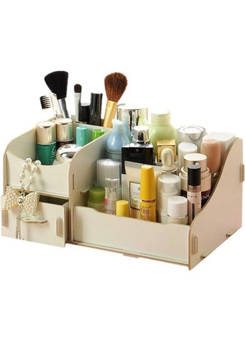 Органайзер для косметики настільний білий самозбірний мдф для зберігання косметичних засобів комод ProDobro (365442633)