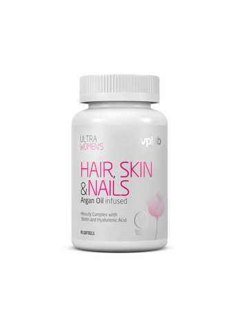 Витамины и минералы Ultra Women's Hair, Skin & Nails, 90 капсул для женщин VPLab Nutrition (334707305)