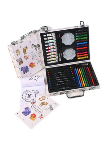Набір для творчості в алюмінієвій валізі 001 68 предметів для малювання No Brand (354226793)
