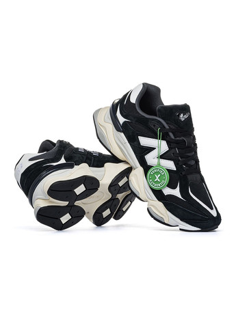 Черно-белые демисезонные кроссовки мужские new balance No Brand 9060 Black White