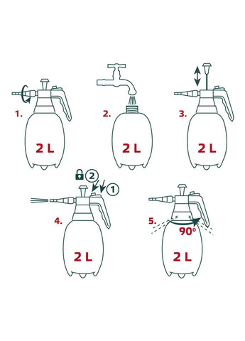 Опрыскиватель (2.5 бар, 2 л) ручной помповый пульверизатор (22318) Verto (317755234)