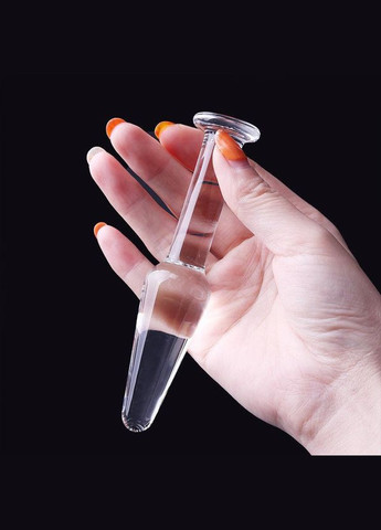 Анальная пробка S 2,5 см тонкая из прочного стекла для начинающих LYNX Ice Plug Focus (303891605)