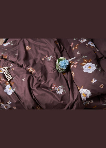 Комплект постільної білизни Микросатин Premium «» Полуторний Євро 160х220 наволочки 4х70х70 (MS-820005029) Moon&Star Floral Mocha (293148369)