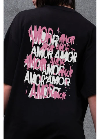 Оверсайз Футболка З Принтом Amor Without - (385204995)