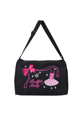 Cумка-боченок черная детская для танцев, гимнастики и спорта 26x23x15 No Brand (361147695)