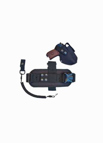 Тактична кобура настегна для ПМ Макарова 11701, шнур тренчик, колір чорний 971 SV Сварог (342375369)