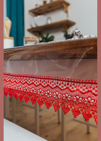 Силиконовая скатерть Белая Красная 145*75см Royal House (314962817)