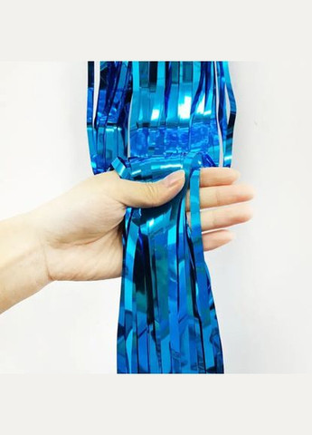 Занавес для фотозоны дождик новогодний 2 м на 1 м синий Jannet Дощик (316355333)