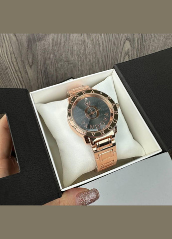 Жіночий наручний годинник кварцовий з металевим ремінцем у подарунковій коробці рожеве золото (sku_1726Р) No Brand (346078153)