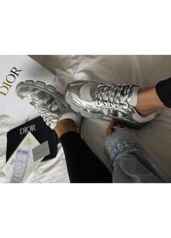 Кросівки жіночі Dior Chrono Silver | Діор Хроно срібні No Brand срібні демісезони (366742232)