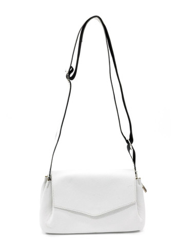 Сумка багет каркасная широкий ремень кожаная средняя белая 1757 9181 ARTiS Bags Сумка (328082993)