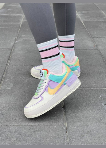 Кросівки зимові жіночі Nike Air Force 1 Shadow winter beige fur | Найк Аір Форс 1 Шедов бежеві з хутром No Brand бежеві зими (309006091)