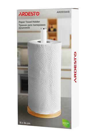 Тримач для паперових рушників Midori 15х34 см AR0913WB Ardesto (306514229)