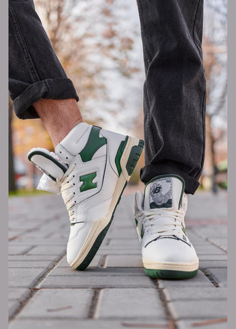 Белые зимние кроссовки зимние мужские и женские new balance 650 winter high white green fur | нью беланс 650 высокие белые зеленые с мехом No Brand