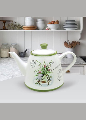 Чайник заварювальний (заварник) керамічний для чаю Польова фантазія 800 мл (MR-20065-08) Maestro (334006482)