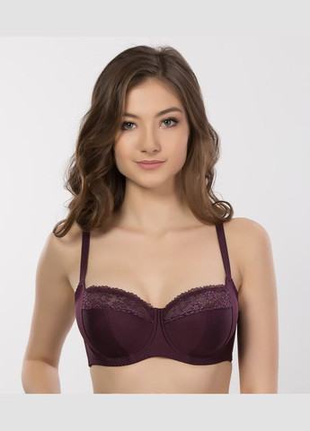 Сливовый балконет бюстгальтер на косточках с мягкой чашкой Elita с косточками