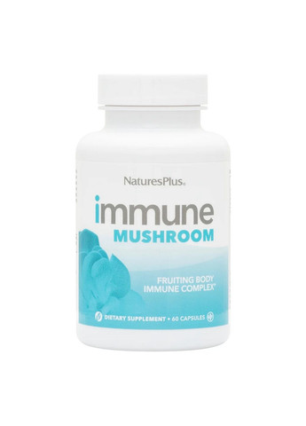 Натуральна добавка Immune Mushroom, 60 капсул Natures Plus (293339085)