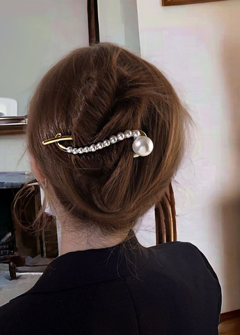 Заколка для волос "Beautiful pearls" с жемчугом, 11х3 см Анна Ясеницька (283300812)