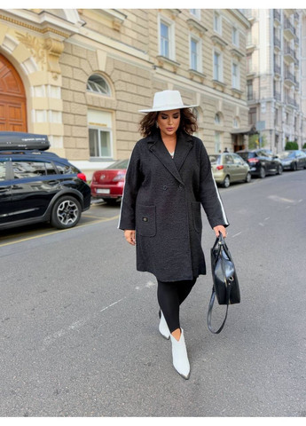 Черное демисезонное Пальто, цвет Черный Fashion