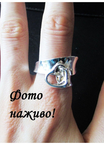 Посріблена каблучка з підвіскою серцем, 18р., 6651 No Brand (360608199)