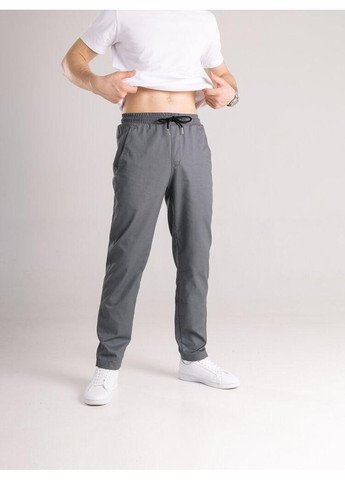 Серые повседневный демисезонные брюки No Brand