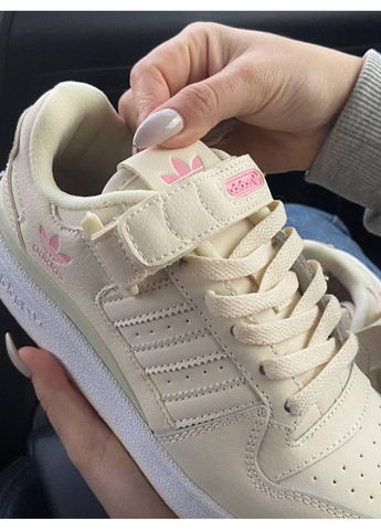 КРОССОВКИ ЖЕНСКИЕ ADIDAS FORUM CREAM BEIGE АДИДАС ФОРУМ No Brand бежевые демисезоны (368867440)