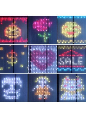 Смарт гірлянда штора світлодіодна новорічна з роботою від USB пультом управління 2х2 м 400 лампочок (482121-Prob) Різнобарвна Unbranded (370688116)