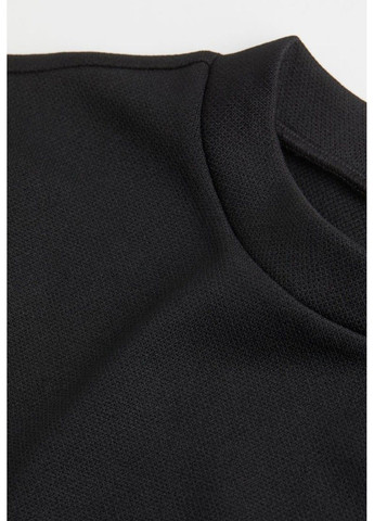 Черное повседневный женское трикотажное платье с разрезом н&м (56687) xs черное H&M