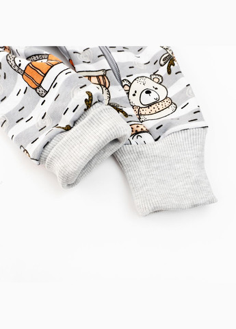 Чоловічок на блискавці футер Strip Сірий dexter's (303345933)