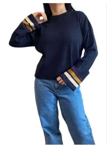 Синий демисезонный свитер Wool & Cashmere