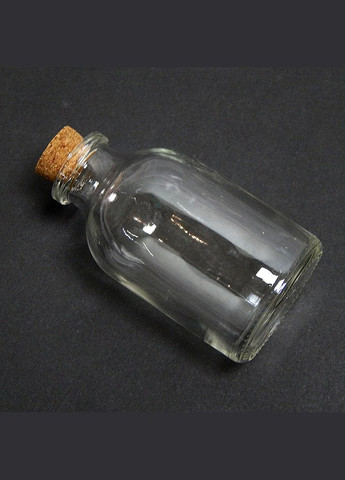 Пляшечка скляна маленька з корком, 63х33 мм, 32 мл No Brand (341731021)