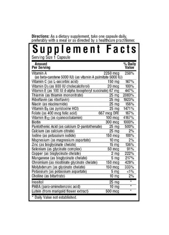 Мультивитамины без железа, MultiONE,, 30 вегетарианских капсул Bluebonnet Nutrition (326054685)