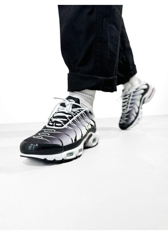 Чорні Осінні кросівки чоловічі nike air max tn plus white black mint найк аір макс тн плюс No Brand