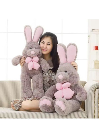 Мягкая игрушка Заяц 80 см, плюшевая игрушка для детей, зайчик с ушами и бантиком Fun Cat (361679179)