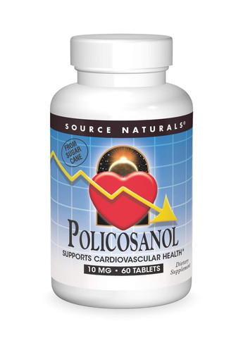 Поликосанол Policosanol, 10 mg, 60 Tablets Source Naturals (282933171)
