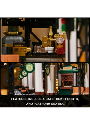 Конструктор Original Steampunk Железнодорожная станция в стиле стимпанк (85007) Pantasy (323148608)