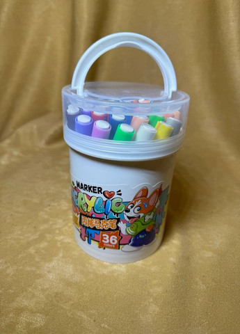 Художественные акварельные акриловые маркеры односторонние для скетчинга фломастеры 36 цветов No Brand (316654764)