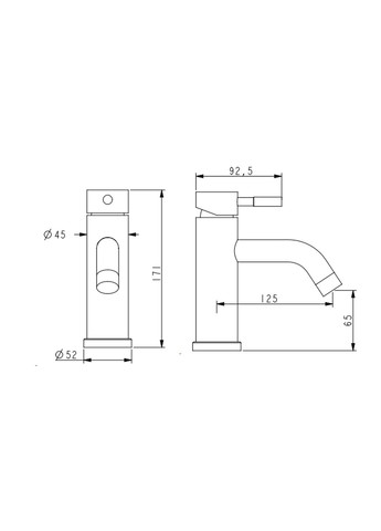 Змішувач для раковини Aria (k35) LDARI0011FNKS46091 Nickel LIDZ 0011F (323485865)