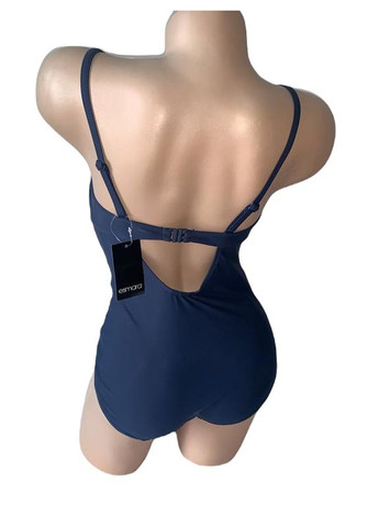 Темно-синий купальник слитный на подкладке для женщины creora® 313752 40(m) бикини Esmara С открытой спиной, С открытыми плечами