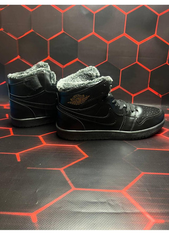 КРОСІВКИ ЖІНОЧІ NIKE AIR JORDAN 1 RETRO BLACK GOLD НАЙК АІР ДЖОРДАН No Brand чорні зими (368868833)
