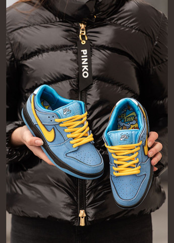 Світло-синій кросівки унісекс Nike SB Dunk Low x Powerpuff Girls