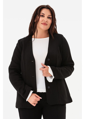 Черный женский жакет quin Garne однотонный - демисезонный