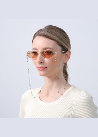 Ланцюжок для окулярів металевий з зеленими камінцями LuckyLOOK 776-319 (332944447)